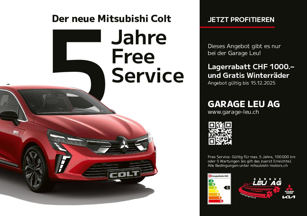 Grosse Mitsubishi Colt Aktion