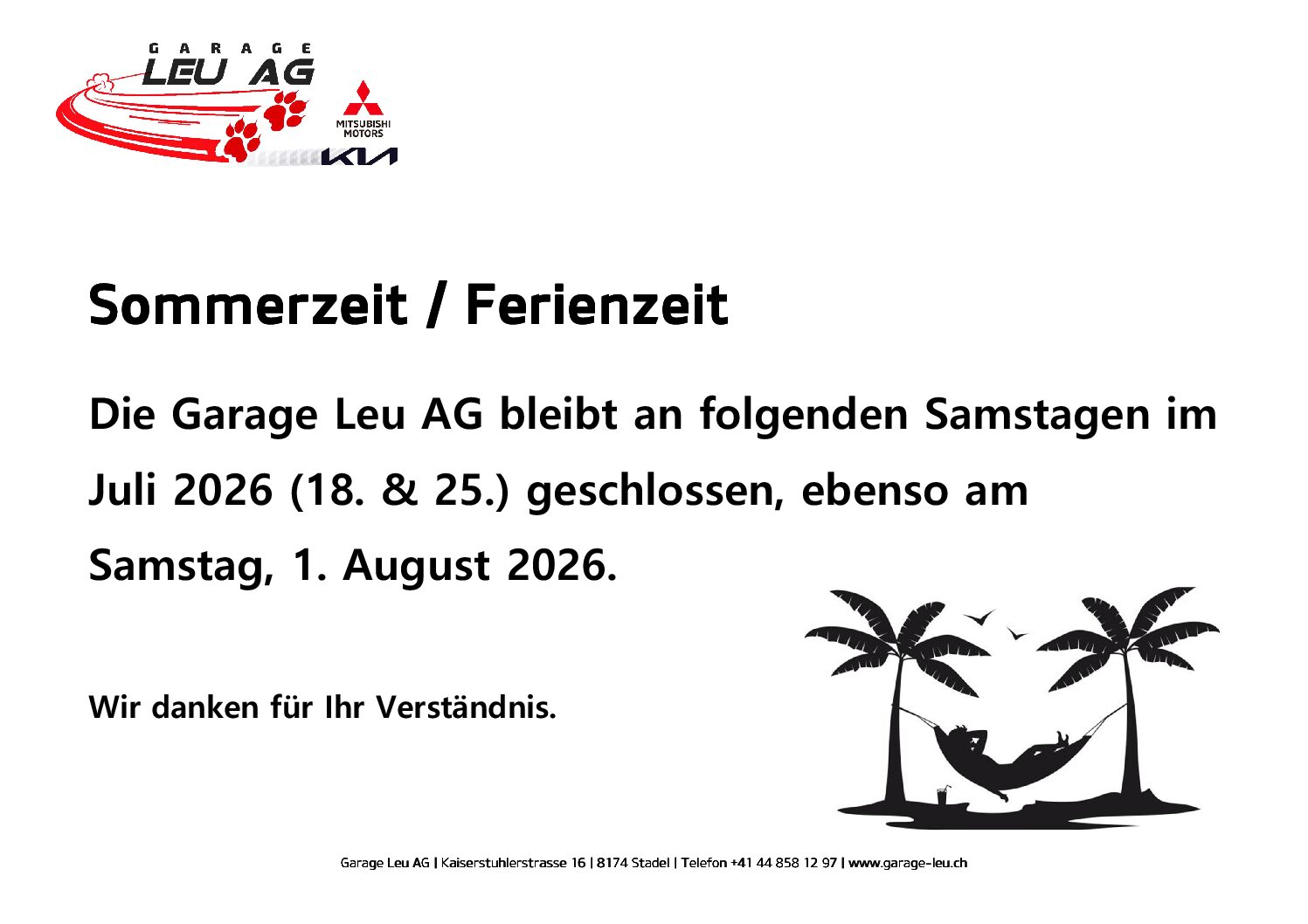 Sommerzeit Ferienzeit
